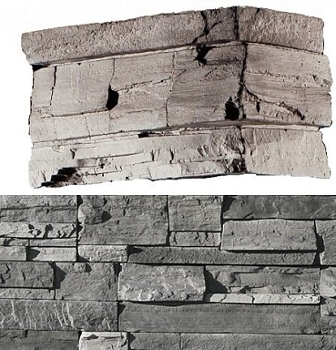 Искусственный камень White Hills 202-85 Фьорд Лэнд угол 7х26,5x10 (6х16,5x10)