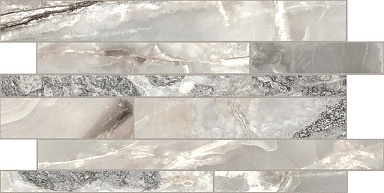Мозаика Casa Dolce Casa 767677 Onyx&More Silver Blend Satin Modulo Listello SF 30x60