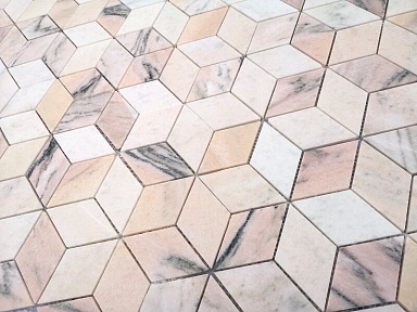 Мозаика Caramelle Mosaic Nuvola rosato Pol 23x73x7 29.8x29.8