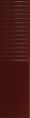 Плитка Tubadzin Groove Burgundy 2 Gloss STR 29.8x7.8x1