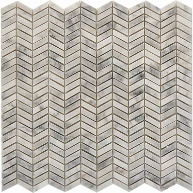Мозаика Pixmosaic PIX290 Bianco carrara из мрамора полированная 27x10 298х307x8