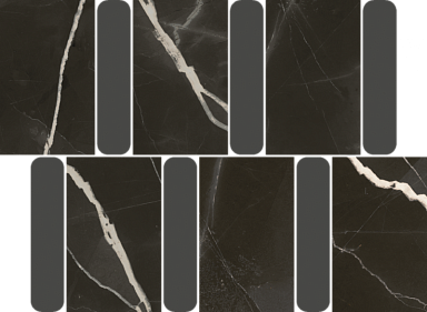 Мозаика Italon 600110000980 Stellaris Black Mosaico Argan Lux 36.8x26.9