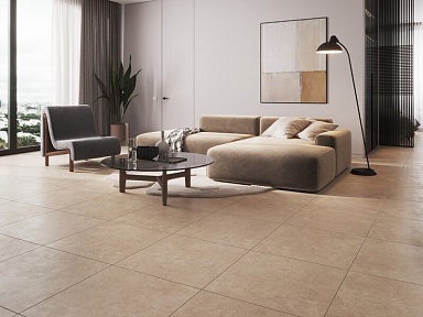 Керамогранит Cersanit 17890 Limestone бежевый рельеф ректификат 59.8х59.8