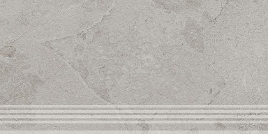 Kerama Marazzi KM6060G1231R8GRF Ступень фронтальная Сплит серый светлый матовый обрезной 30x60x0,8