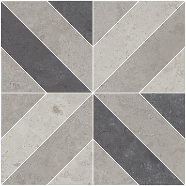 Kerama Marazzi ID124T Декор Про Лаймстоун серый матовый 60х60