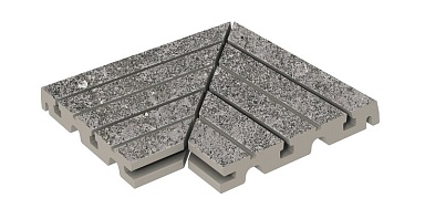 Керамогранит Kerastep Решетка угол из 2х частей Urban 388 Iron R11/C 245х330х30