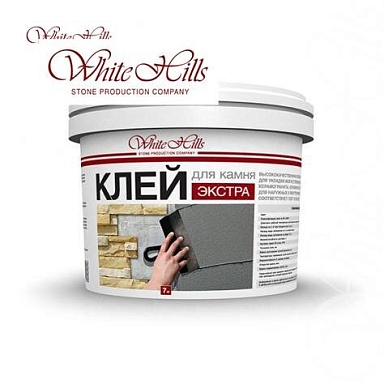Клей White Hills Плиточный клей Для камня Экстра 7кг - ведро