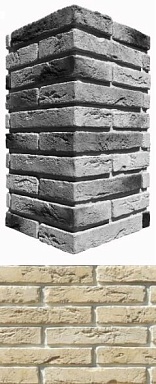 Искусственный камень White Hills 380-15 Остия брик угол 12x26.5x4.9