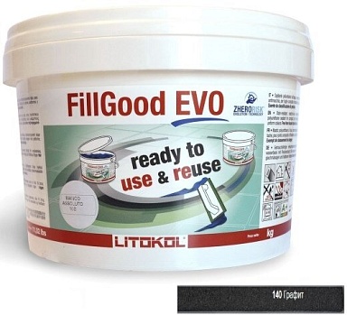 Смеси и затирки LITOKOL Fillgood Evo FILLGOOD EVO F.140 NERO GRAFITE 2 кг