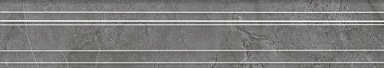 Kerama Marazzi BLF026R Бордюр Багет Риальто серый тёмный глянцевый обрезной 40x7,3x2,7