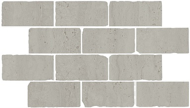 Kerama Marazzi BR032 Бордюр Сан-Марко мозаичный серый светлый матовый обрезной 46,5x26,5x0,9