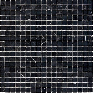 Мозаика Pixmosaic PIX 244 Nero Marquna из мрамора полированная 15x15 300х300х4