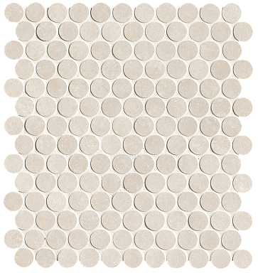 Мозаика FAP Ceramiche fRNM Nobu White Gres Round Mosaico Matt 29,5x32,5