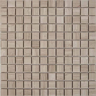 Мозаика Pixmosaic PIX254 White Wooden из мрамора полированная 23x23 305х305x6