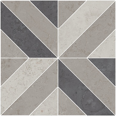 Kerama Marazzi ID124T Декор Про Лаймстоун серый матовый 60х60
