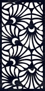 Декор Art Ceramic Mira Black Decore High gloss 60*120