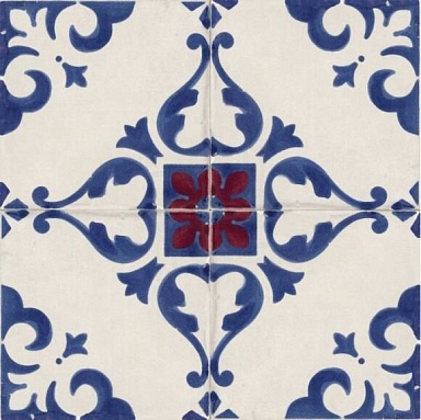 Marca Corona Декор 8330 Jolie Blanc Bleu Trama (комп/4шт) 10х10