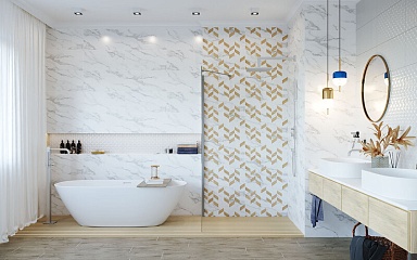 Плитка Creto NRL_P0023 Pastel Waffle white 30х60