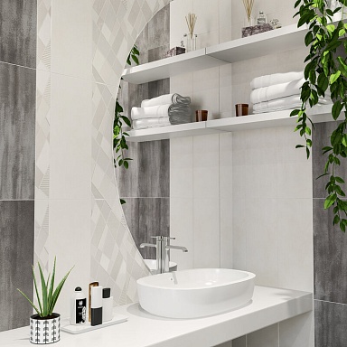 Azori 587902002 Декор Sonnet Grey Geometria 20,1х50,5