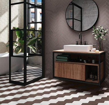 Керамогранит Ribesalbes PT03148 Hex Grey Matt 15x17,3