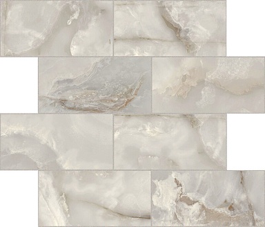 Декор Casa Dolce Casa 767709 Onyx&More Silver Onyx Satin Modulo Muretto 6mm 7,5x15 30x30
