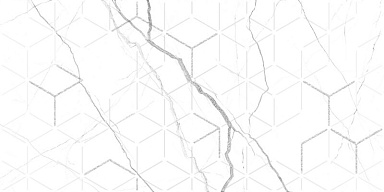 Global Tile GT124VG Siluet Белый Декор 50x25