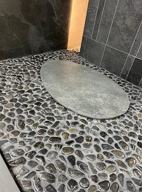 Мозаика Pixmosaic PIX264 из гальки Blaсk stone 30.5х30.5