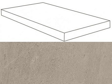 Ступень Атлас Конкорд Россия 620070001096 Silver Grey Scalino Angolare SX Lap 33x120