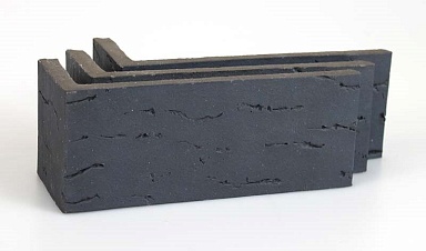 Клинкерная плитка Terramatic Koro Black угловая AB 7203 (Y) 185x60x71x14