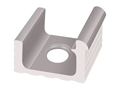 Декоративная вставка Serapool KP129.1 Переливной лоток керамический со сливом Grey 24x24,5