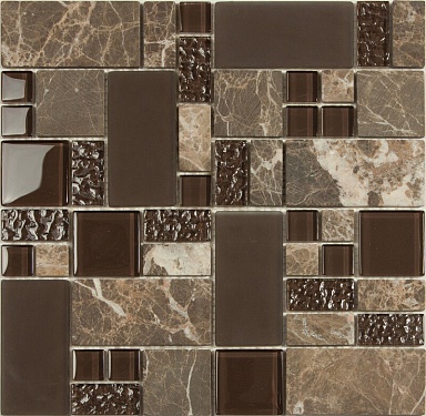 NSmosaic S-817 стекло камень (23x48x98x8) 298*298