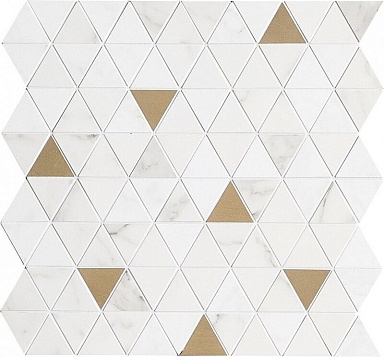 Мозаика Marazzi Italy M8GZ Allmarble Wall Statuario Satin Mosaico Tria 40х43