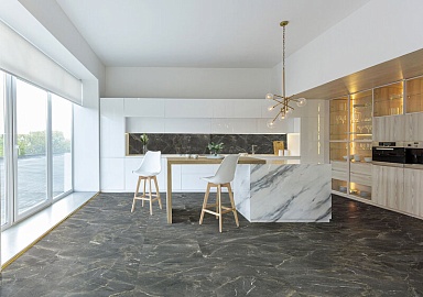Керамогранит Global Tile GT606011805MR Fontanedo Черный 60x60