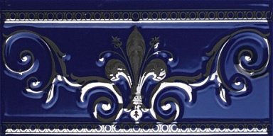 Бордюр Ape CENEFA NOBLESSE COBALTO SILVER 20*10