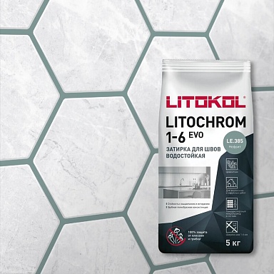 Смеси и затирки LITOKOL Litochrom 1-6 Evo LE.385 Нефрит 2кг 507310002