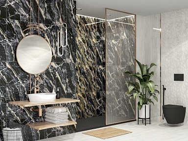 Плитка Eletto Ceramica Levanto Nero 24.2x70