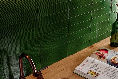 Плитка Amadis Fine Tiles Stripes Salvia Gloss 6,5x26,1