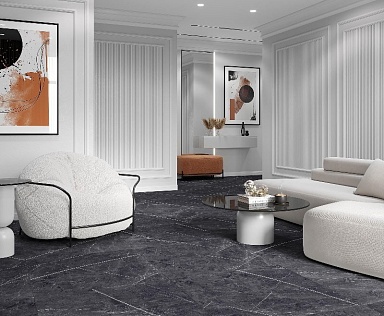 Керамогранит Laparet Pietra violet графитовый 80x80