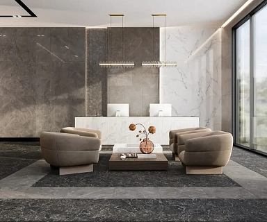 Керамогранит Kerama Marazzi KM6060G0971R Марсель чёрный матовый обрезной 60x60x0,9