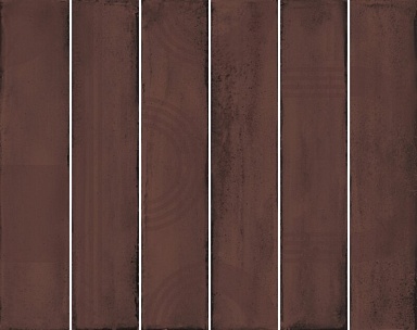 Панно Kerama Marazzi KMP3STA006RN6X Панно Мажорель бордовый глянцевый (из 6 частей 6х28,5) 36x28,5x1