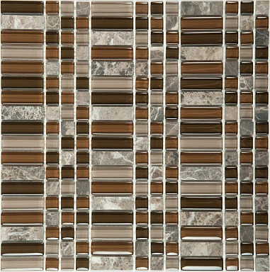 NSmosaic S-809 стекло камень (15x15х48х8) 300*300