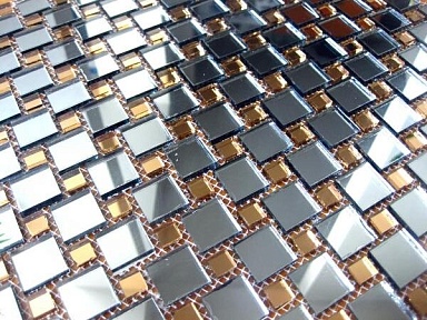 Vivere DG20 Мозаика зеркальная на сетке (2x2+1x1) 30.9x30.9