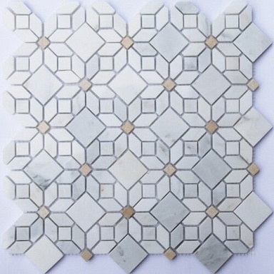 Мозаика Orro Mosaic Camomile (Oriental Whtie+AnticGold) Pol. 30.5x30.5