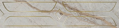 Kerama Marazzi KMB3STA001BR Бордюр Ифран серый светлый глянцевый обрезной 60x14,5x0,9