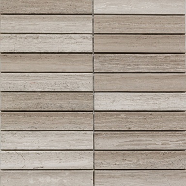 Мозаика Pixmosaic PIX347 White Wooden, Concave матовая 30х151 305х318х12