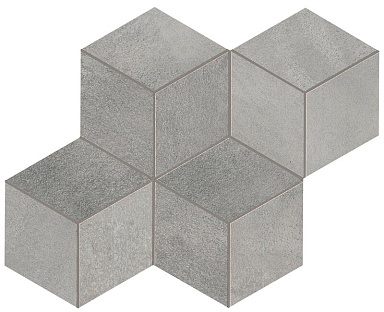 Мозаика Atlas Concorde Italy A0UL Blaze Aluminium Mosaico Esagono Lapp 30x35