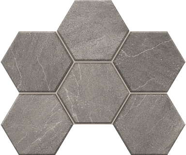 Estima Мозаика GB02 Gabbro Hexagon неполированная 25x28.5