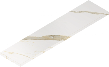 Ступень Italon 620070002606 Stellaris Calacatta Gold Scalino Angolare Sx 33x120