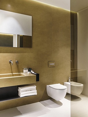 Керамогранит Laminam Russia LAMF007467 Seta Or 3+ 100x300