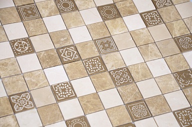Мозаика Caramelle Mosaic Art Pietra Mix 1 MAT 48x48x8 300x300x8